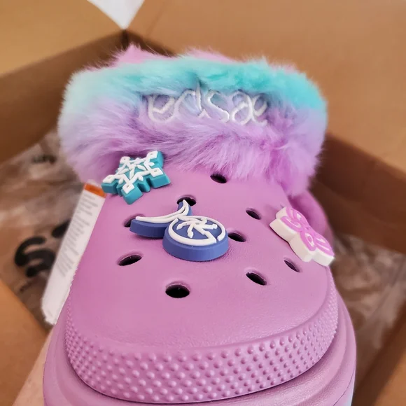 Crocs x Aespa New Lined Stomp Clogs Lilac Blue Men's 8 / Women's 10 NWT - Picture 5 of 15